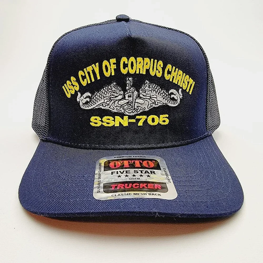 USS City of Corpus Christi  SSN-705 Submarine Service Hat Cap Mesh Snapback Blue